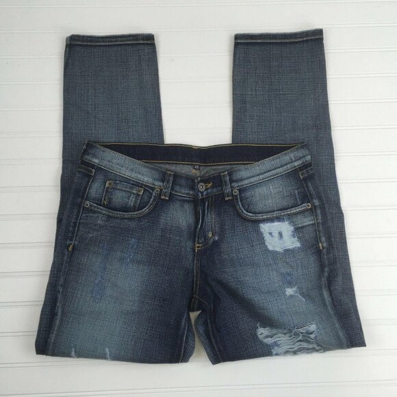 New CARMAR Distressed Baggy Fit Jeans Womens Size 25 SEE MEASUREMENTS - Picture 3 of 10